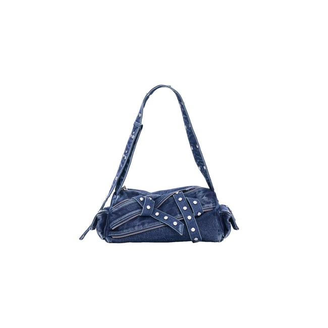 Sac denim moyen 100 % coton bleu clair <span itemprop=