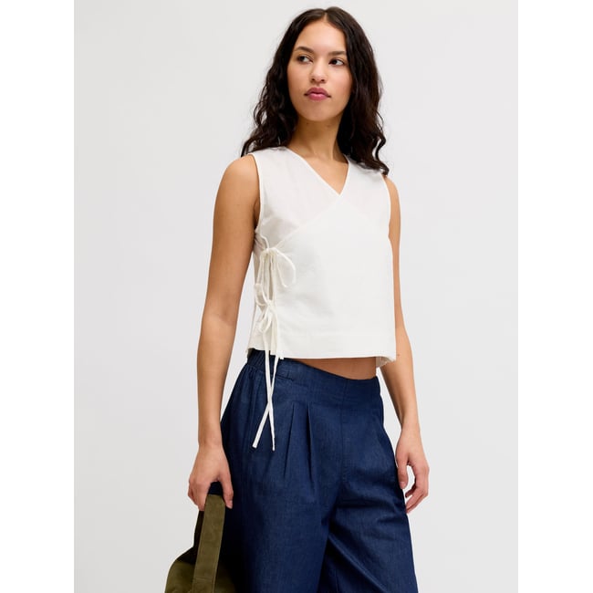 Top Asymétrique blanche - blanc de blanc 1 <span itemprop=