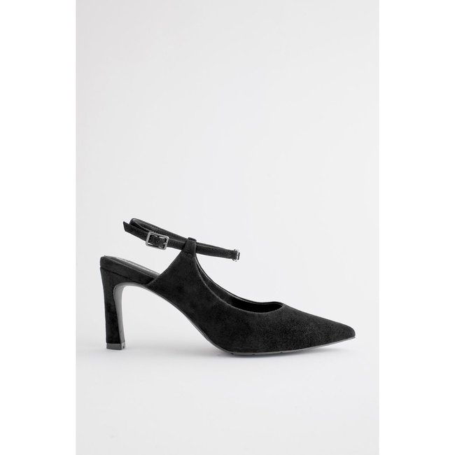 Chaussures bout pointu avec boucle et talon noir <span itemprop=