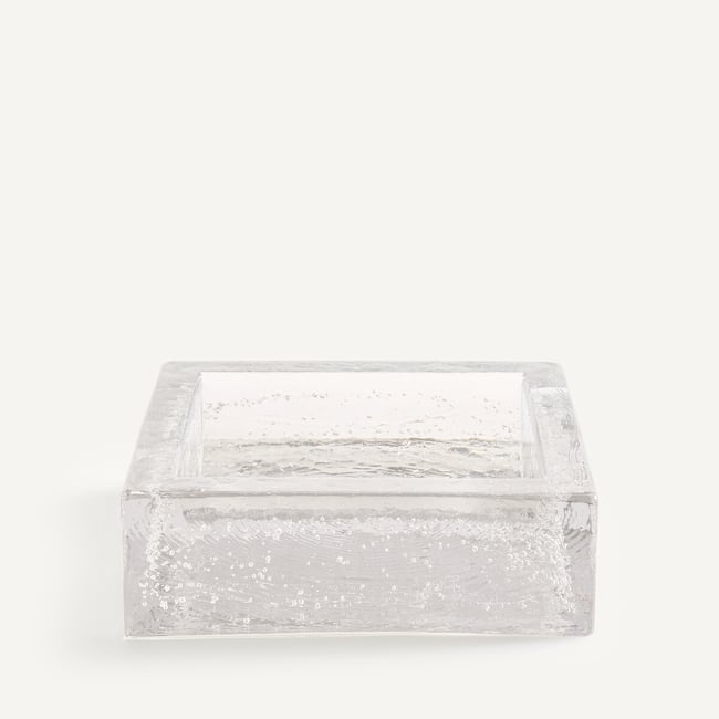Mondgeblazen glazen opbergbakje, CASARE <span itemprop=
