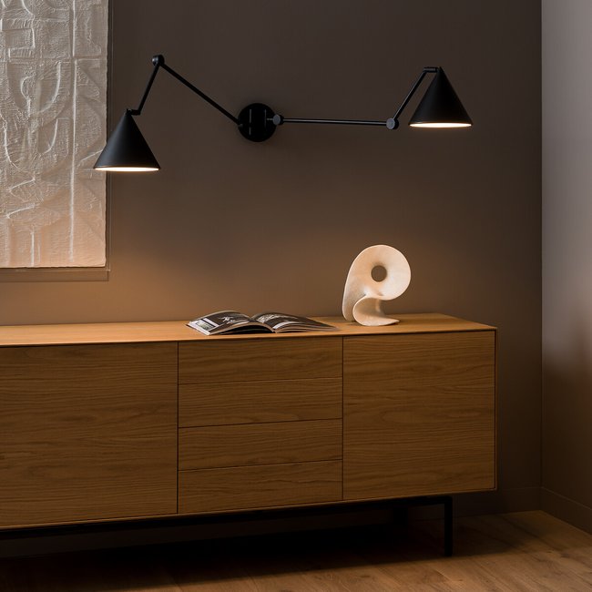Moke Articulated Double-Arm Wall Light black AM.PM