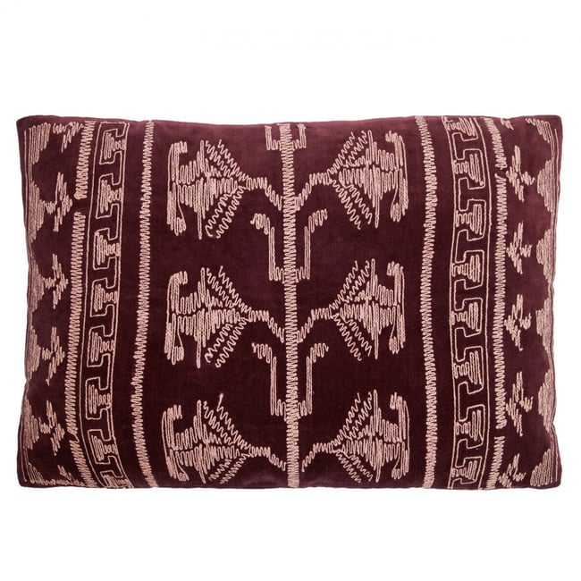 Coussin en coton 60x40 cm Harlov marron <span itemprop=