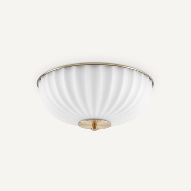 Plafonnier opaline, Canelé Couleur opaline <span itemprop=