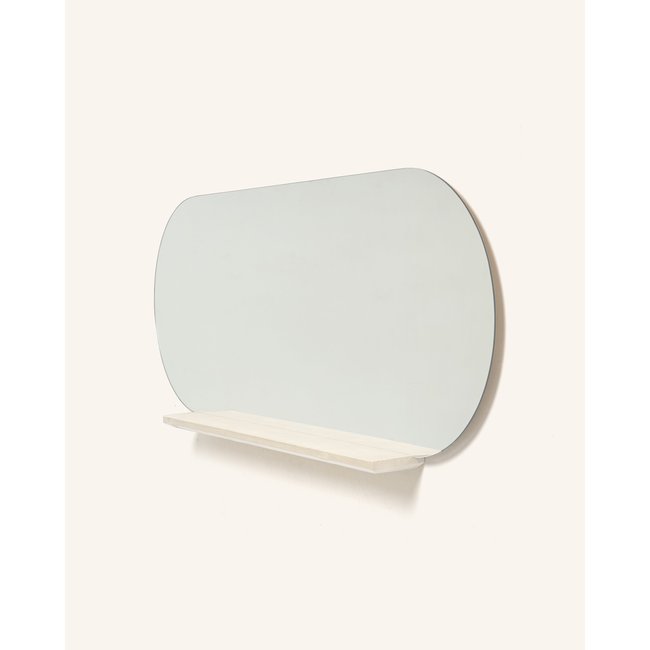 Miroir en bois, 150 cm - MAIRU Couleur blanc <span itemprop=