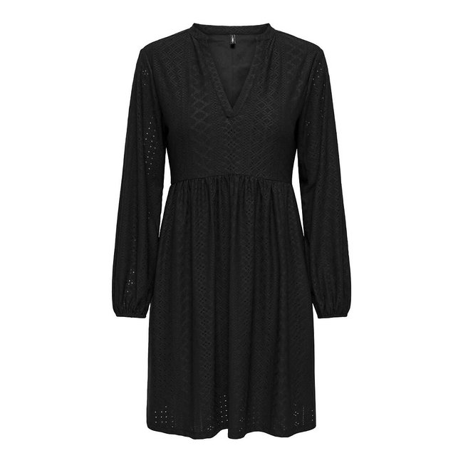 Abito corto in pizzo sangallo nero ONLY