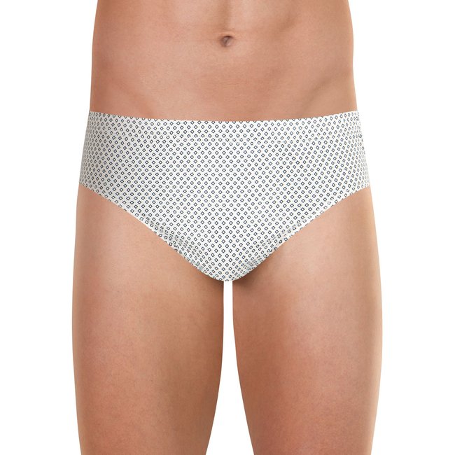 Slip taille basse  MOTIFS beige-bleu <span itemprop=