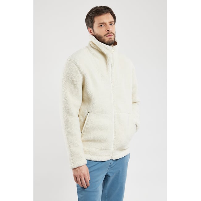Polaire zippée sherpa nature <span itemprop=