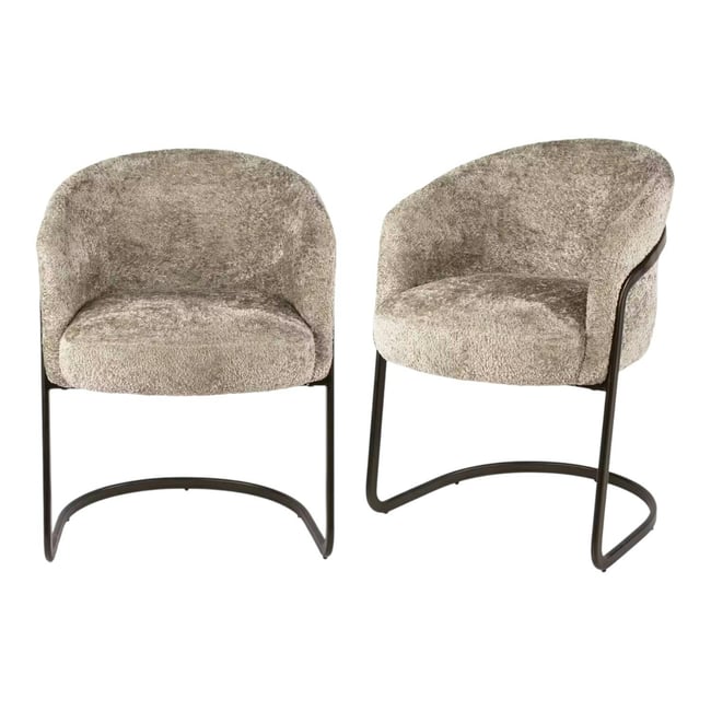 Fauteuil de table pied luge (lot de 2) ASCOLI - PIER IMPORT