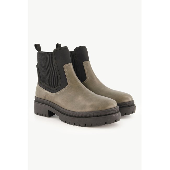 Bottines Chelsea avec empiècement élastique marron cuivre <span itemprop=
