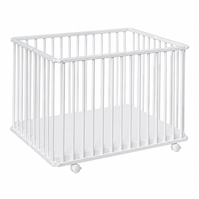 Parc pliable ZEBRE blanc <span itemprop=