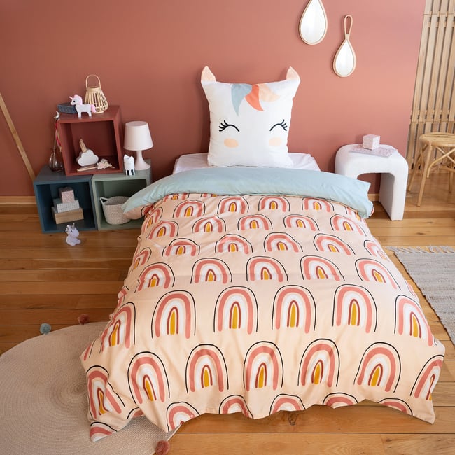 Parure de lit enfant microfibre, MARANA gris <span itemprop=