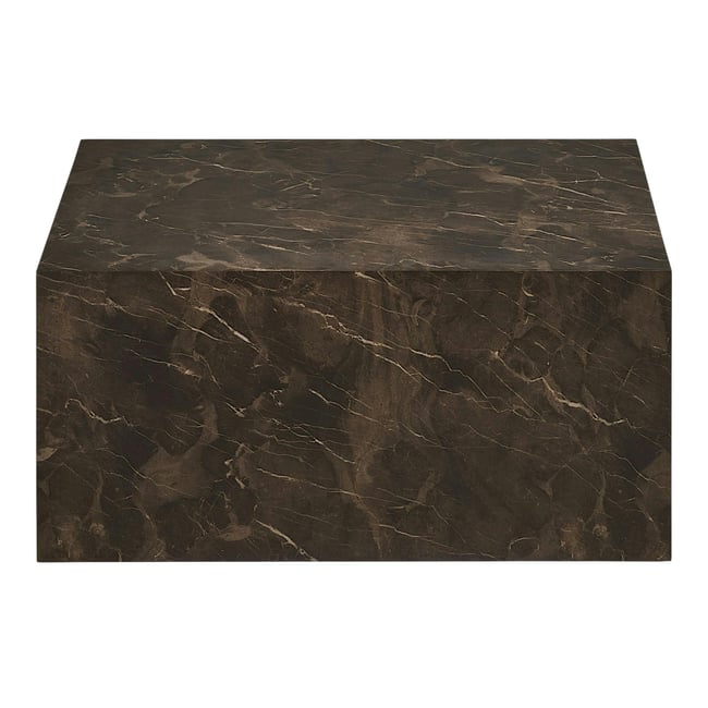 Table basse rectangulaire design effet marbre brun TORANO Couleur marron <span itemprop=
