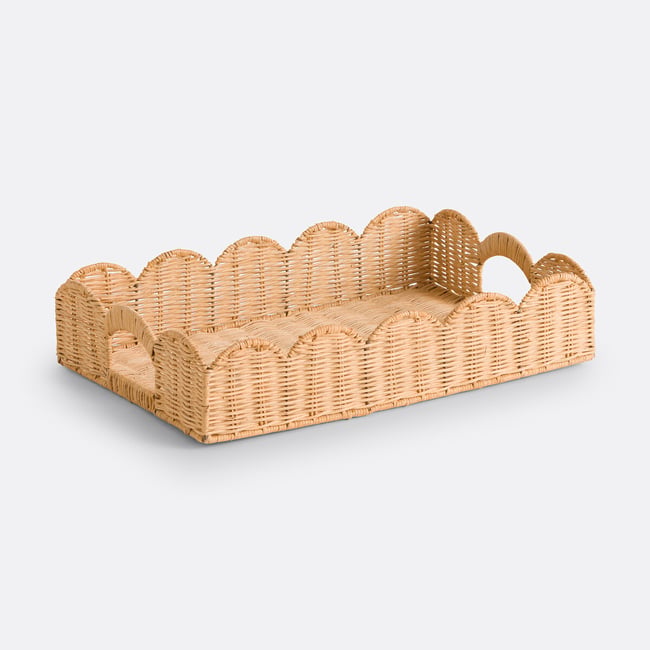 Elysia Rectangular Rattan Tray natural LA REDOUTE INTERIEURS