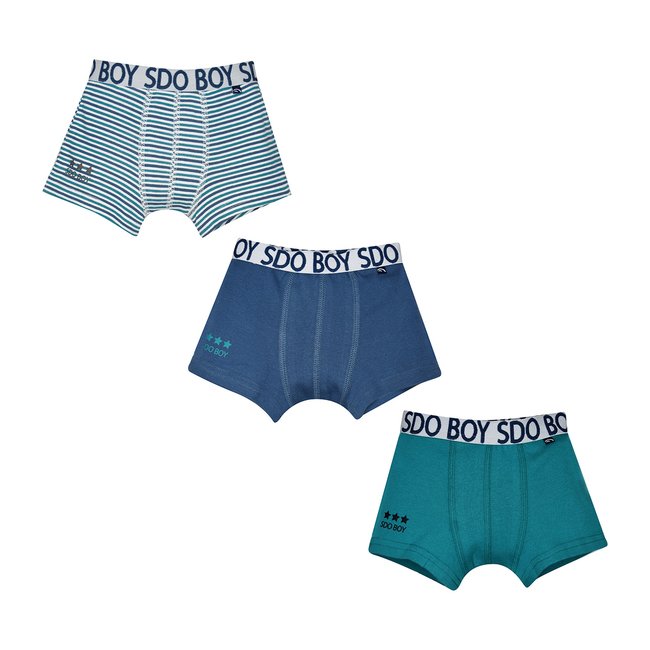 Lot de 3 boxers jake enfant bleu <span itemprop=