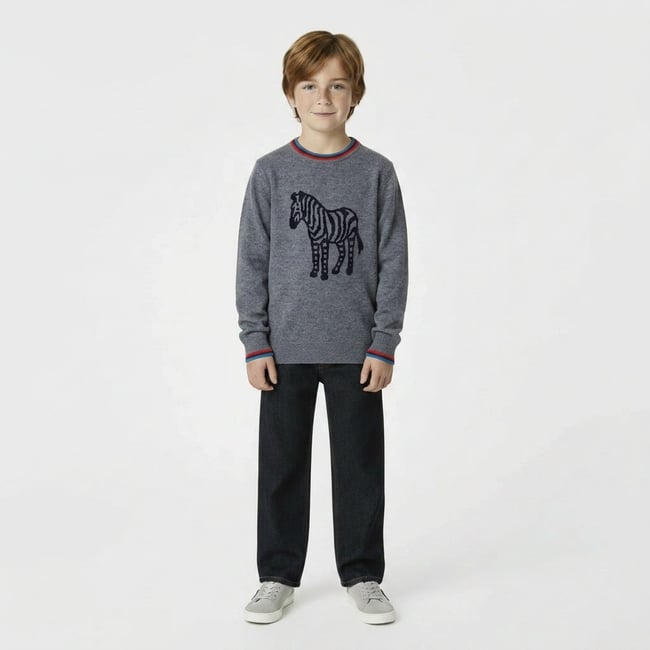 Pull  - Très bon état gris <span itemprop=