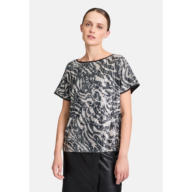 Tunique à paillettes black-nature <span itemprop=