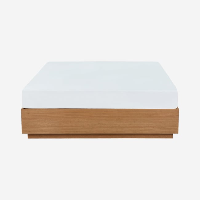 Lit coffre chêne, bois HAZO Couleur naturel clair <span itemprop=