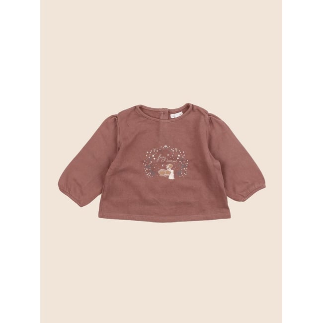 Sweat - Bon état marron <span itemprop=