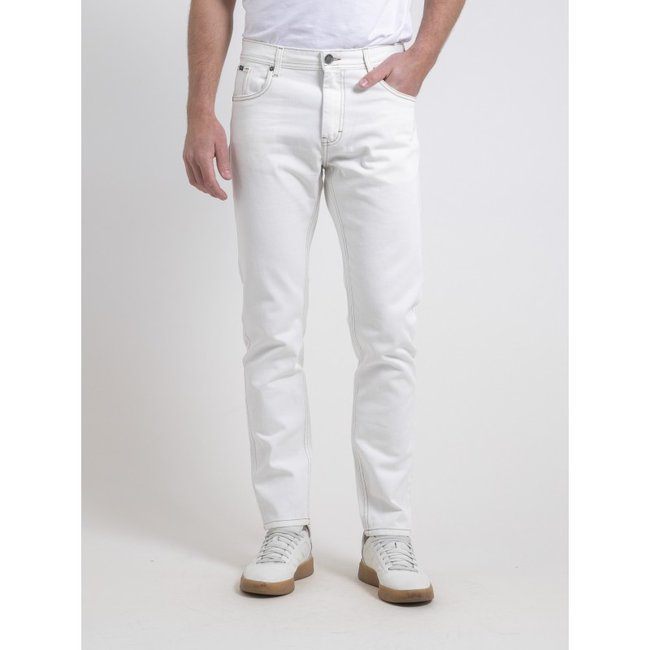 Jean Blanc Coupe Droite Siska blanc <span itemprop=