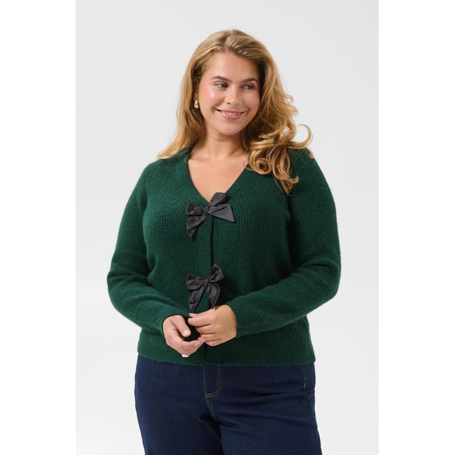 Cardigan à tricot vert ponderosa pine <span itemprop=