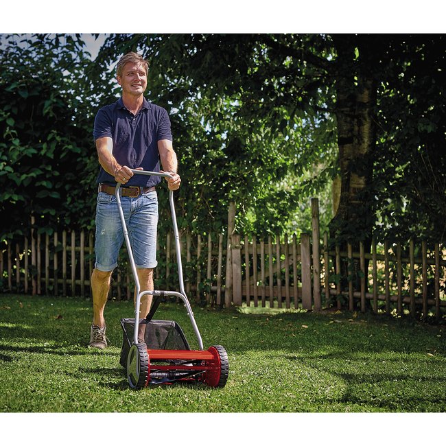Hand push lawn mower red red Einhell La Redoute