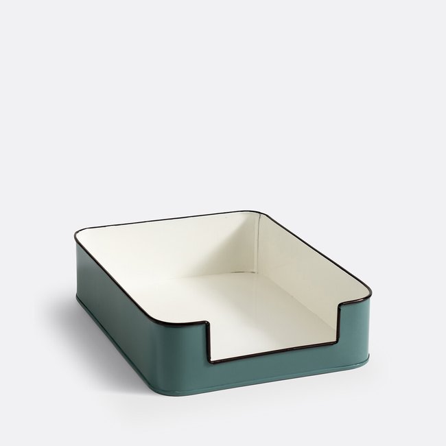 Caja para papel de metal, Octave verde esmeralda <span itemprop=