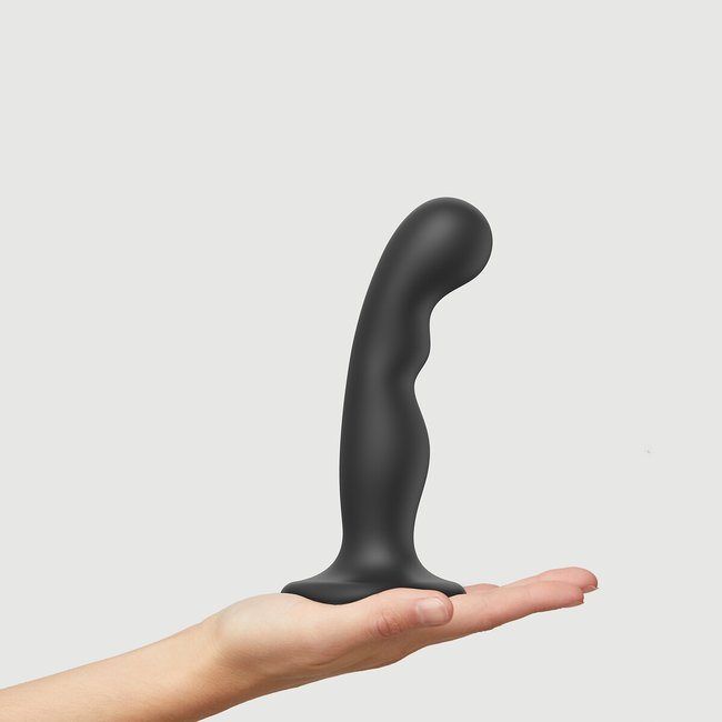Dildo plug P and G taille M noir <span itemprop=