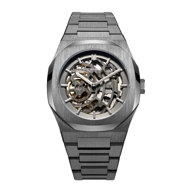 Montre Analogique  SKELETON gun métal gun métal gun métal <span itemprop=