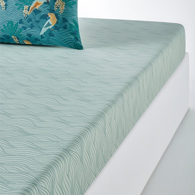 Drap housse percale coton, Minami imprimé <span itemprop=
