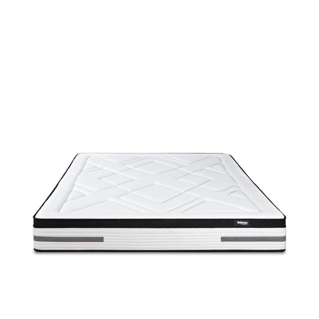 Matelas Ressorts ensachés Bellevue 90x200 cm Accueil Mémoire de forme Couleur blanc <span itemprop=