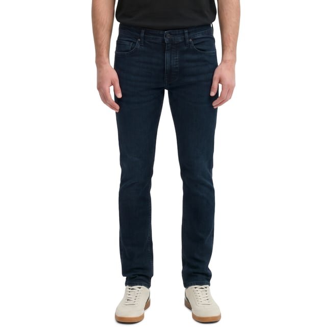 Jeans modèle Sjöbo shaped en mélange de coton bio de haute qualité bleu <span itemprop=
