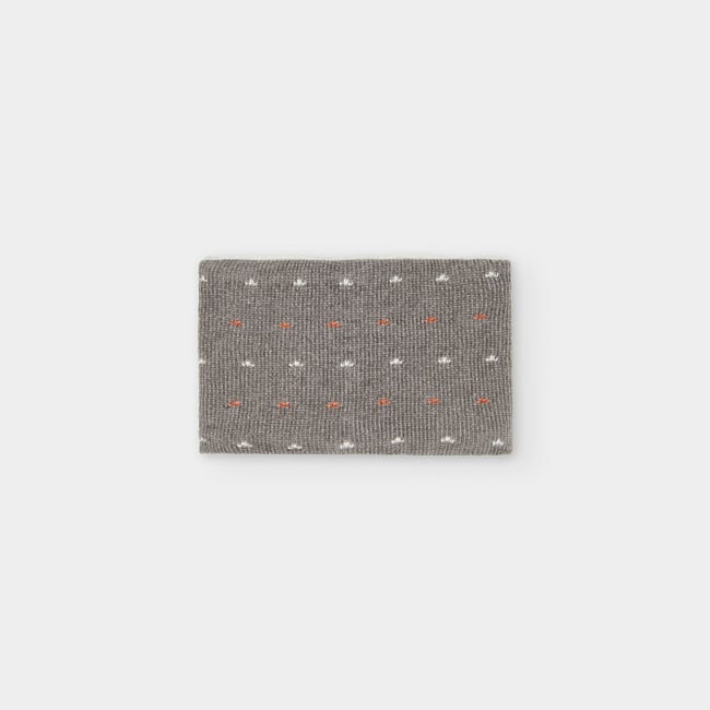 Tour de cou bébé imprimé de points gris <span itemprop=