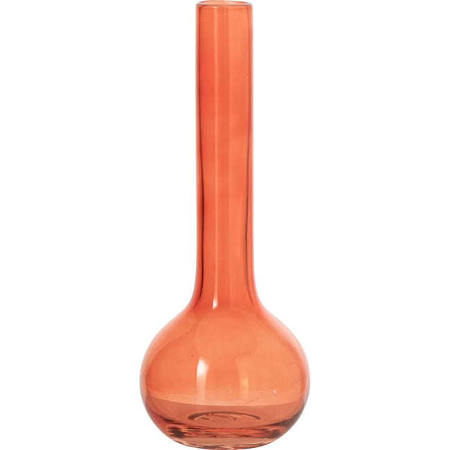 Vase flacon en verre soufflé Couleur orange <span itemprop=