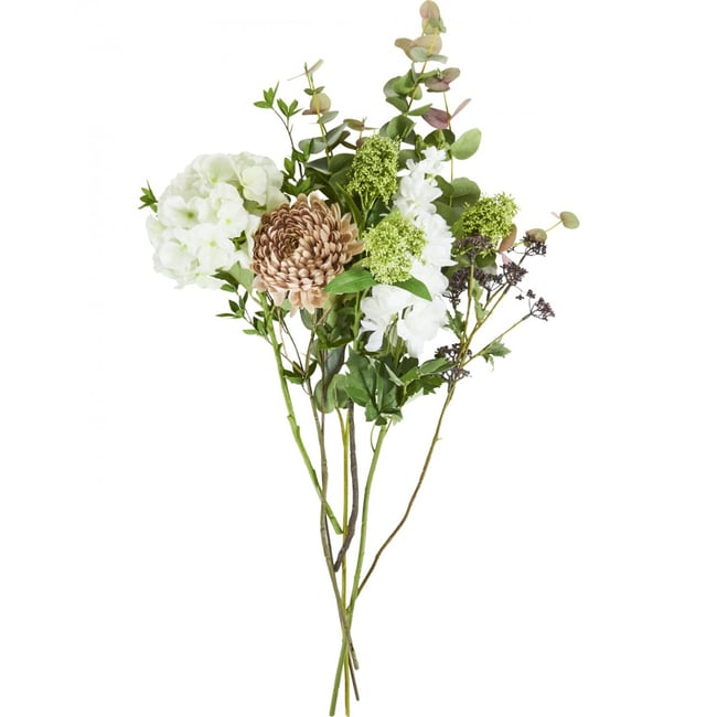 Bouquet de fleurs artificielles Wild Cream Couleur multicolore <span itemprop=