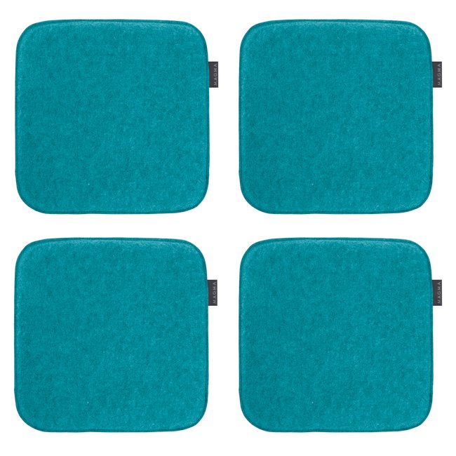 Galettes de chaises carrées imitation feutre AVARO -Lot de 4 - MAGMA HEIMTEX