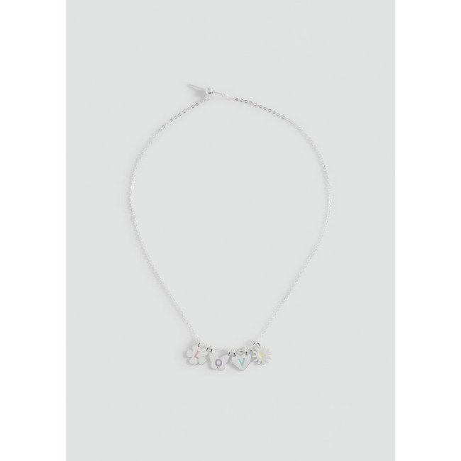 Collier Love argent <span itemprop=