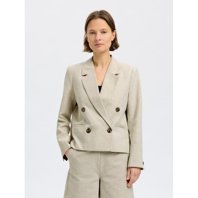 Blazer En Lin Mélangé nomad <span itemprop=