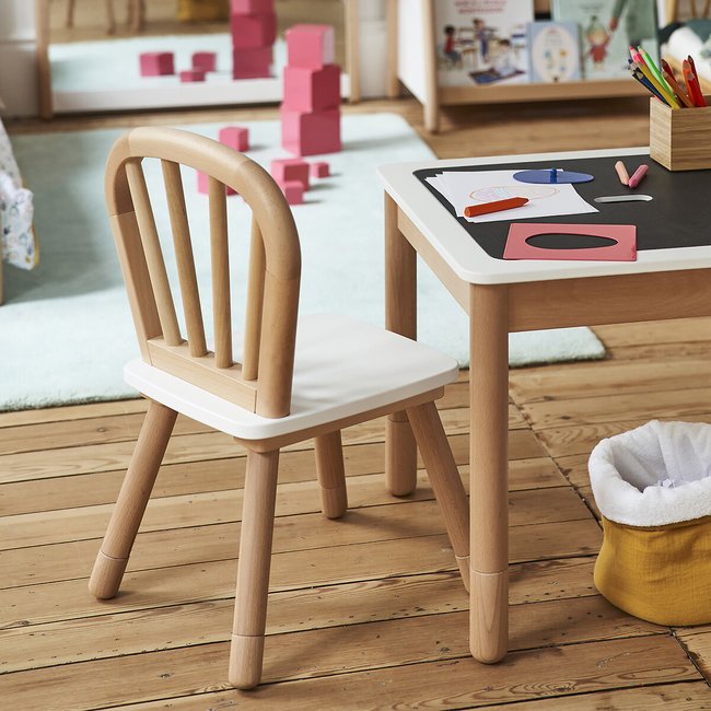 Chaise évolutive, Simoni naturel/blanc <span itemprop=