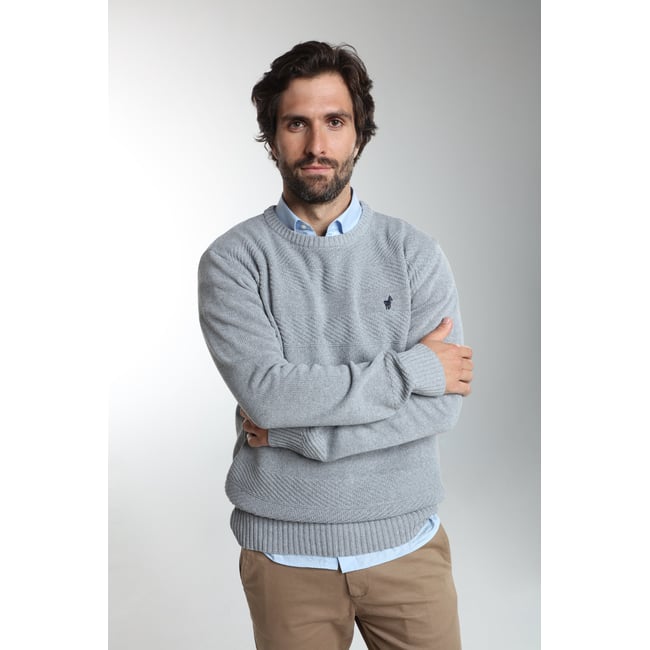 Pull col rond  en coton LUKA - GENTLEMAN FARMER
