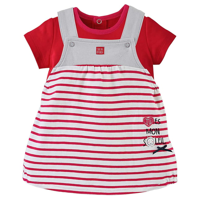Ensemble robe t-shirt mon soleil sucre d'orge blanc <span itemprop=