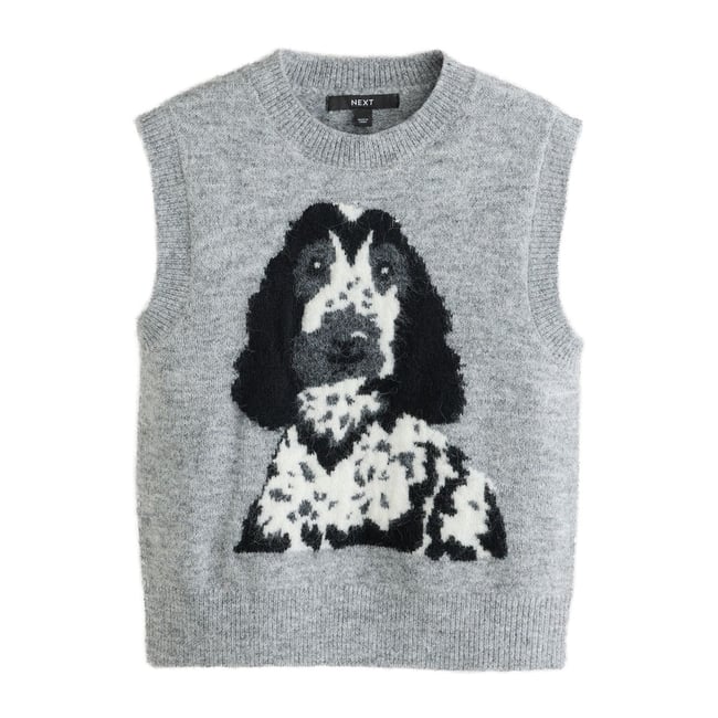 Débardeur chien gris <span itemprop=