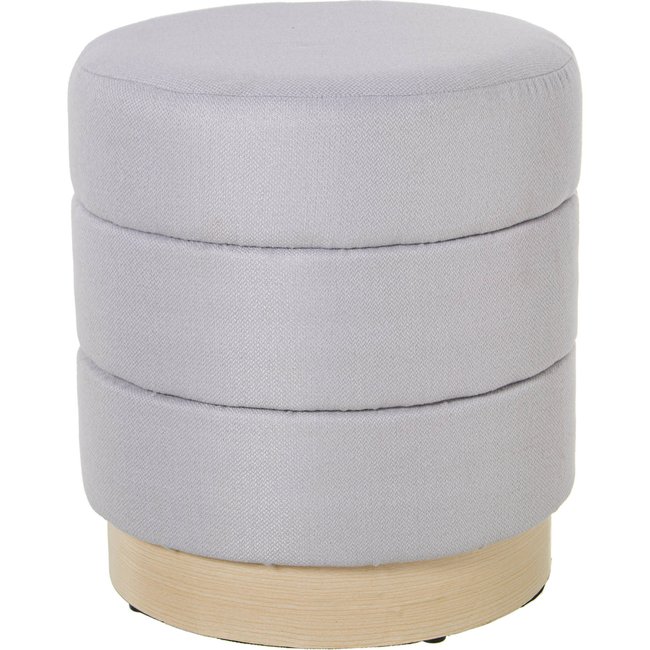 Pouf élégant velours  pour une touche déco chic Couleur gris perle velouté <span itemprop=