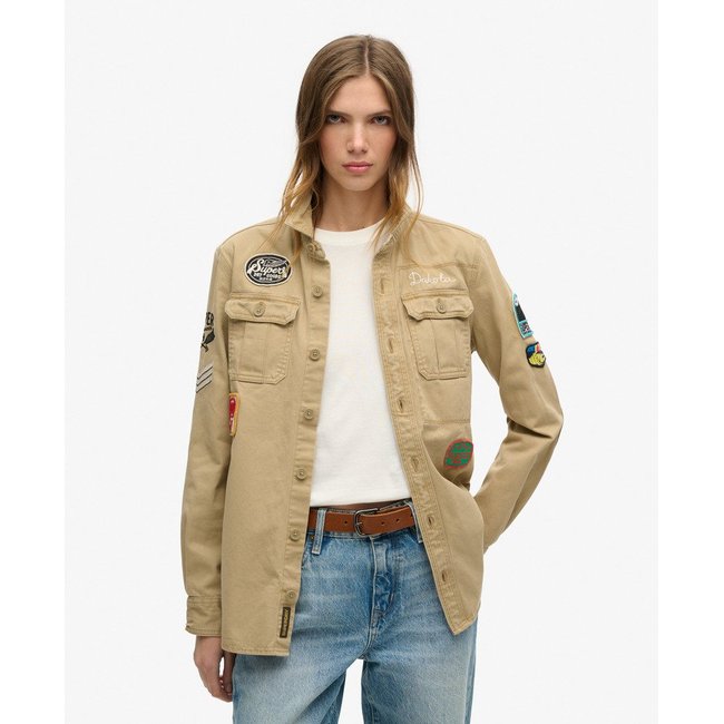 Chemise Scout brun classique <span itemprop=