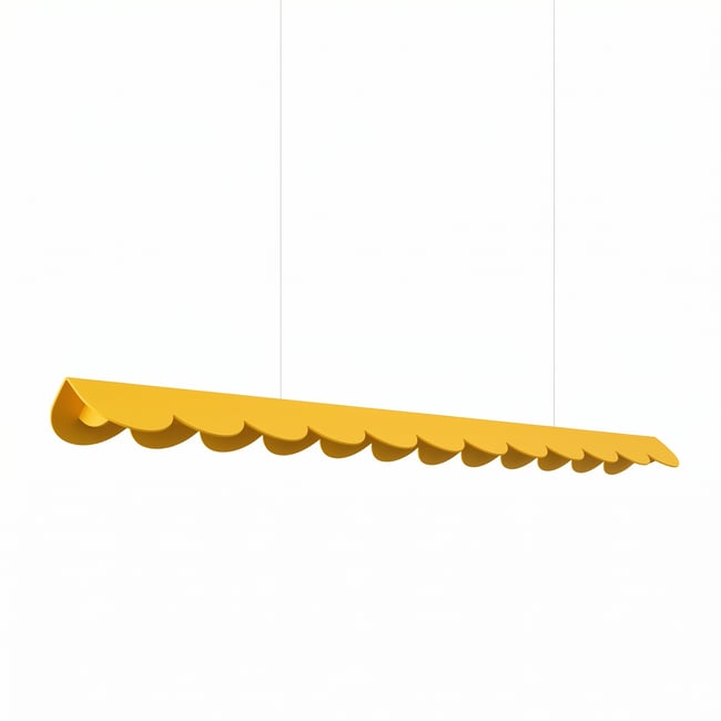 Suspension Aluminium Jaune LED 1 Biscuit Couleur jaune <span itemprop=