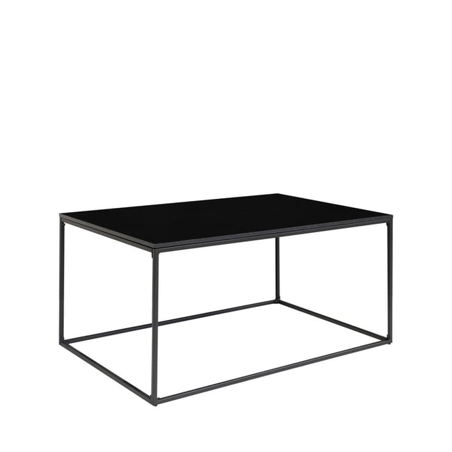 Table basse en métal et bois- VITA Couleur noir <span itemprop=