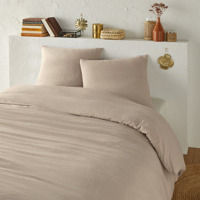 Conjunto de cama de microfibra lavada y poliéster reciclado - LA REDOUTE INTERIEURS