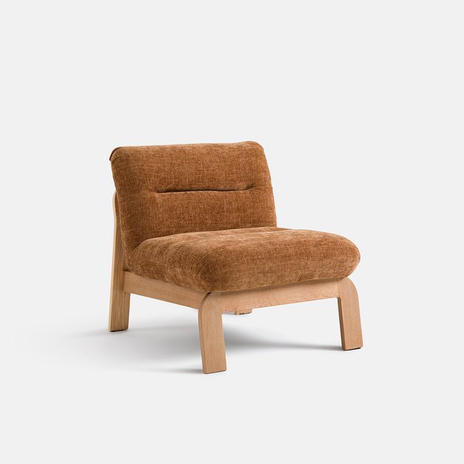 Poltrona bassa imbottita, Talet quercia/bronzo LA REDOUTE INTERIEURS