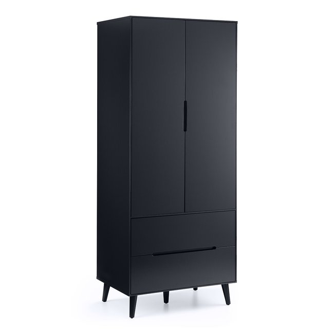 Anderson 2 Door Retro Wardrobe, charcoal, SO'HOME