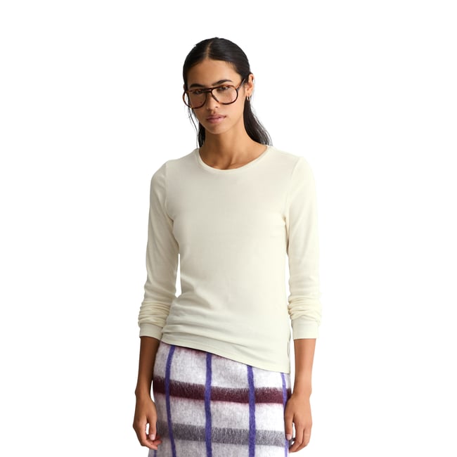 T-shirt long slim en jersey côtelé doux - MARC O’POLO DENIM