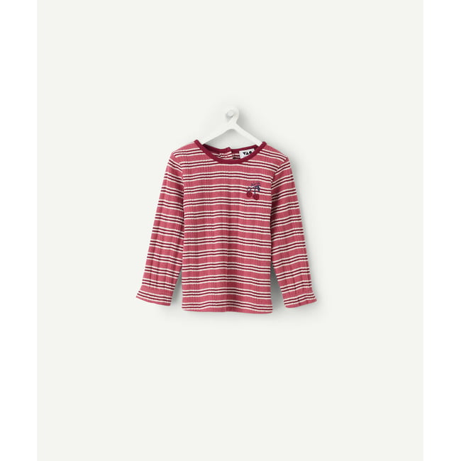 T-shirt maniche lunghe a righe rosso TAPE A L'OEIL